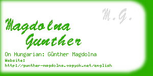 magdolna gunther business card