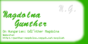 magdolna gunther business card